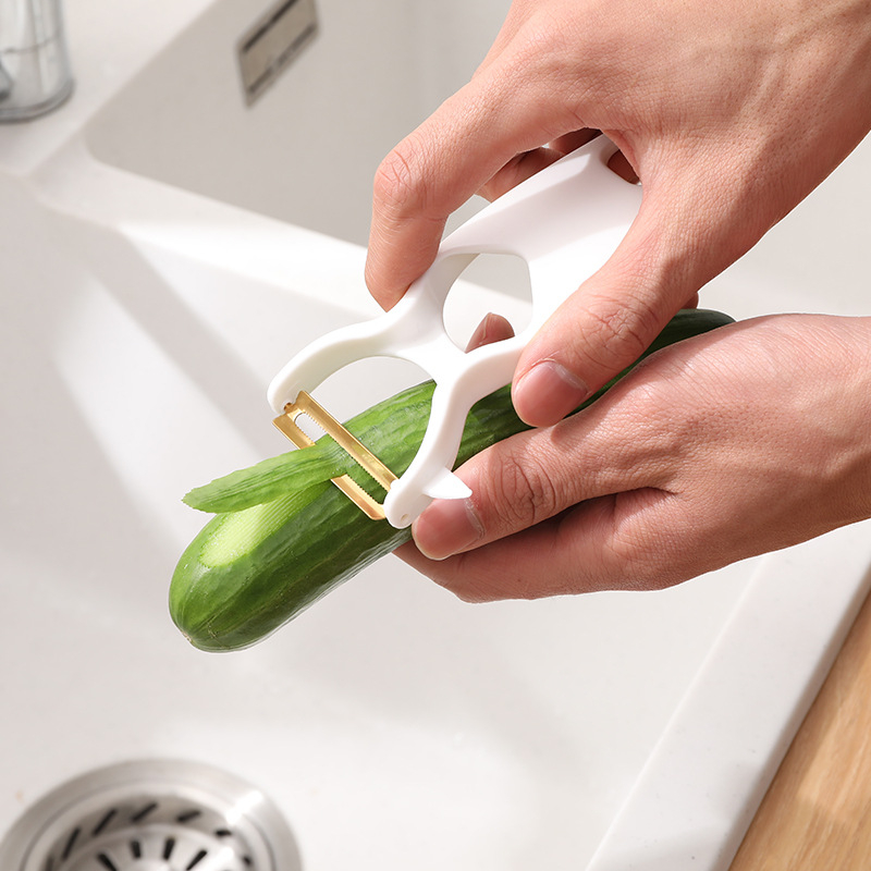 Cuțit de decojit multifunctional pentru fructe, mâner din plastic și lamă din oțel inoxidabil