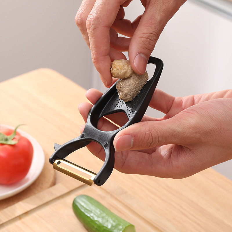 Cuțit de decojit multifunctional pentru fructe, mâner din plastic și lamă din oțel inoxidabil