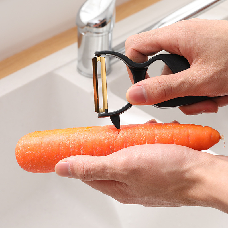 Cuțit de decojit multifunctional pentru fructe, mâner din plastic și lamă din oțel inoxidabil