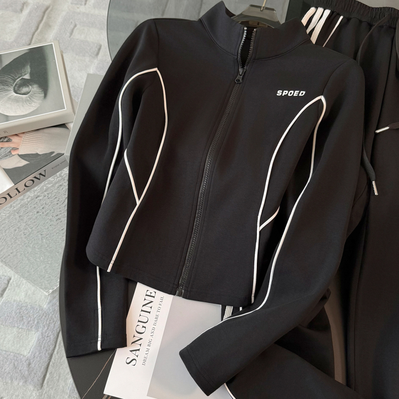 Ženski dvodijelni sportski set za jesen — udoban sweatshirt i hlače jogger