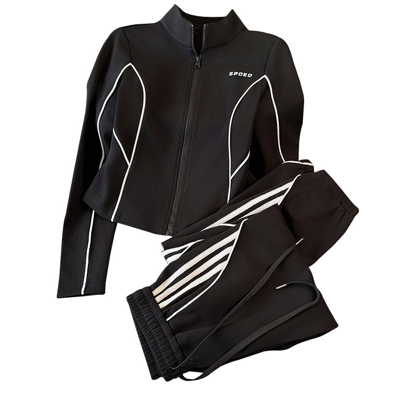 Ženski dvodijelni sportski set za jesen — udoban sweatshirt i hlače jogger