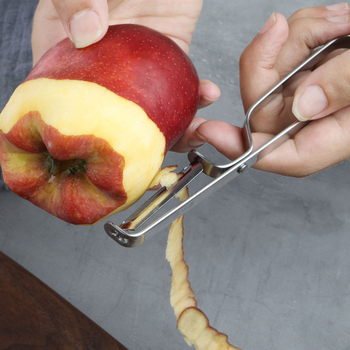 Curățitor de fructe și legume din oțel inoxidabil, complet metalic, gadget de bucătărie