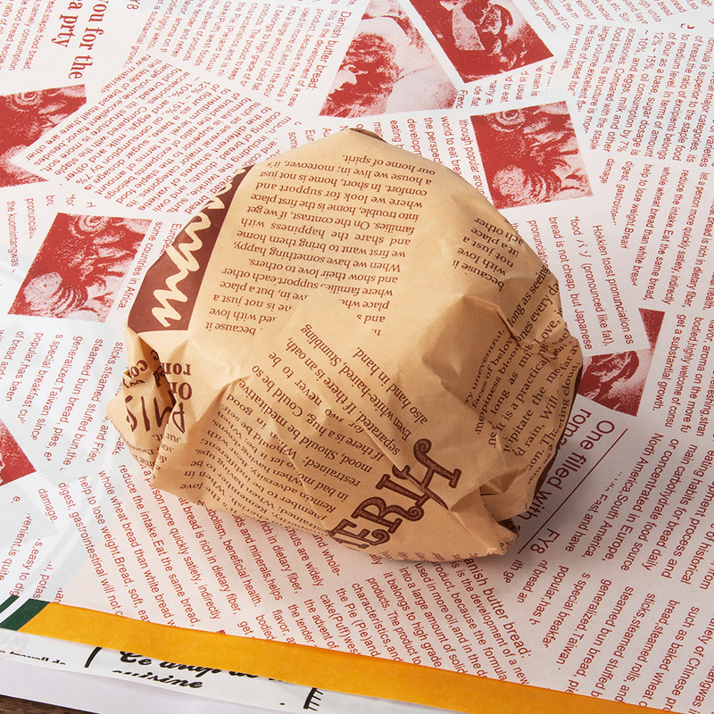 Hârtie anti-grăsime pentru alimente – Hârtie de gătit pentru bucătărie, Tavă pătrată, Hârtie pentru pizza și burgeri, Hârtie pentru cartofi prăjiți
