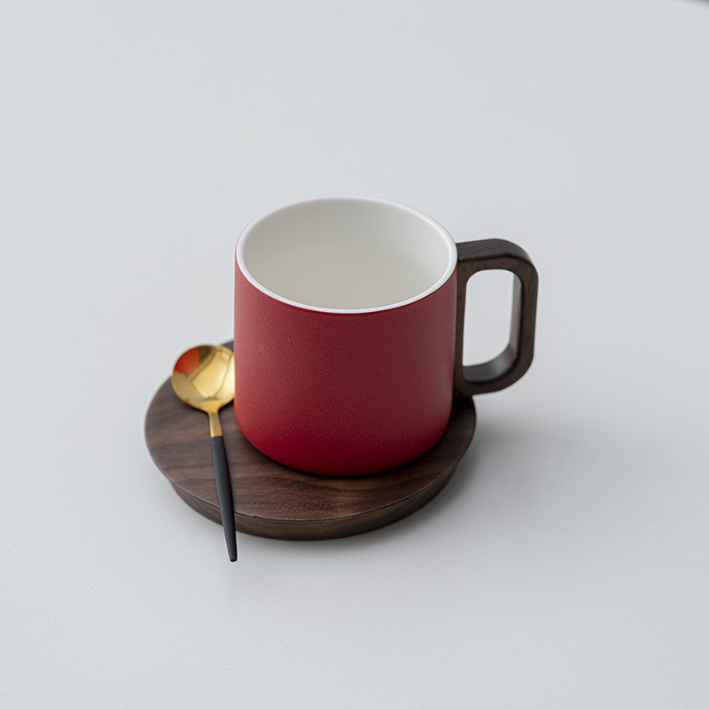 Set ceramic de cești și farfurioare pentru cafea – cești elegante pentru cupluri, cești latte