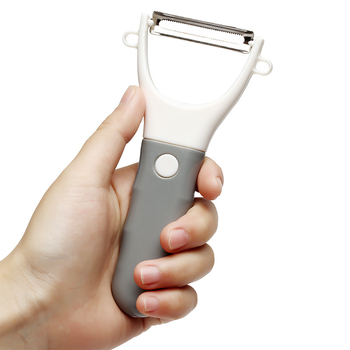 Peeler din oțel inoxidabil cu mâner din plastic pentru fructe și legume