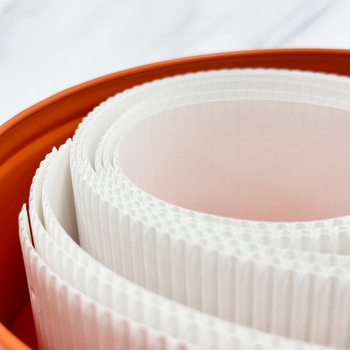 Hârtie ondulată cu margine, bule de protecție, tampon alimentar, hârtie de copt