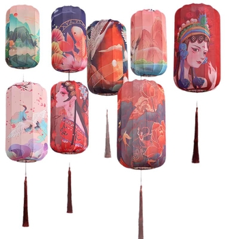 Felinare pictate manual, în formă de dovleac de iarnă, în stil chinezesc nou, pentru spații exterioare și decor de nuntă