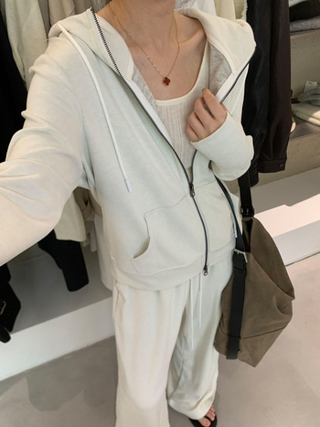 Casual set: jakna od flisa i hlače ravnog kroja, W2436+W2437