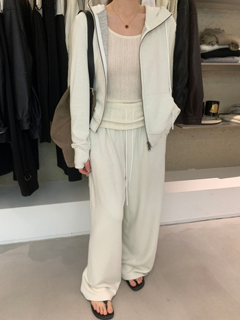 Casual set: jakna od flisa i hlače ravnog kroja, W2436+W2437