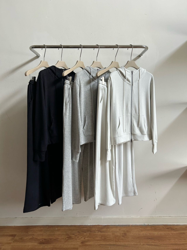 Casual set: jakna od flisa i hlače ravnog kroja, W2436+W2437