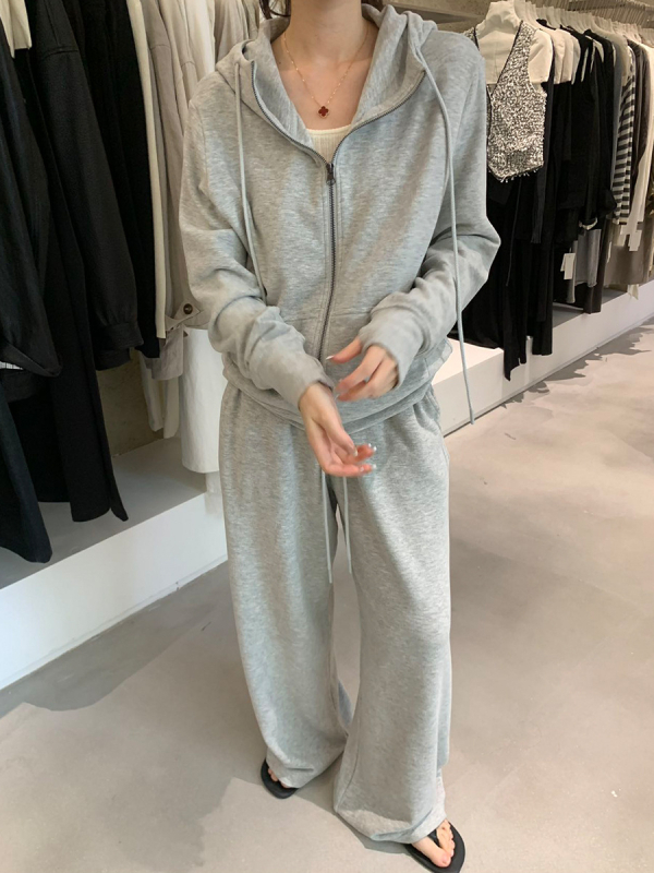 Casual set: jakna od flisa i hlače ravnog kroja, W2436+W2437