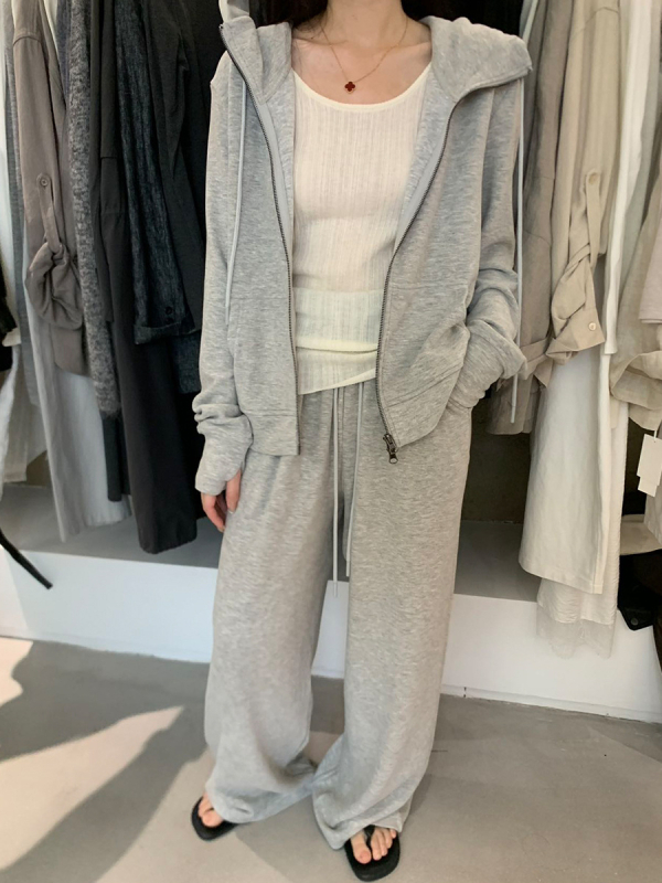 Casual set: jakna od flisa i hlače ravnog kroja, W2436+W2437