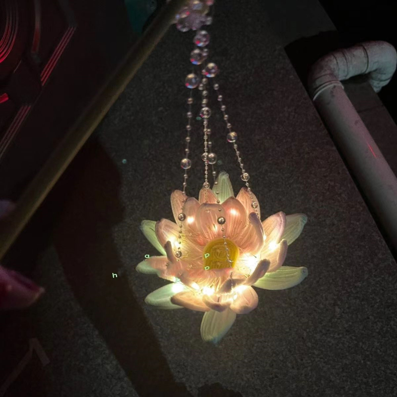 Fenar cu lotus și pai răsucit – kit DIY de materiale pentru felinar pentru festivalul Mid-Autumn, cadou pentru prietene.