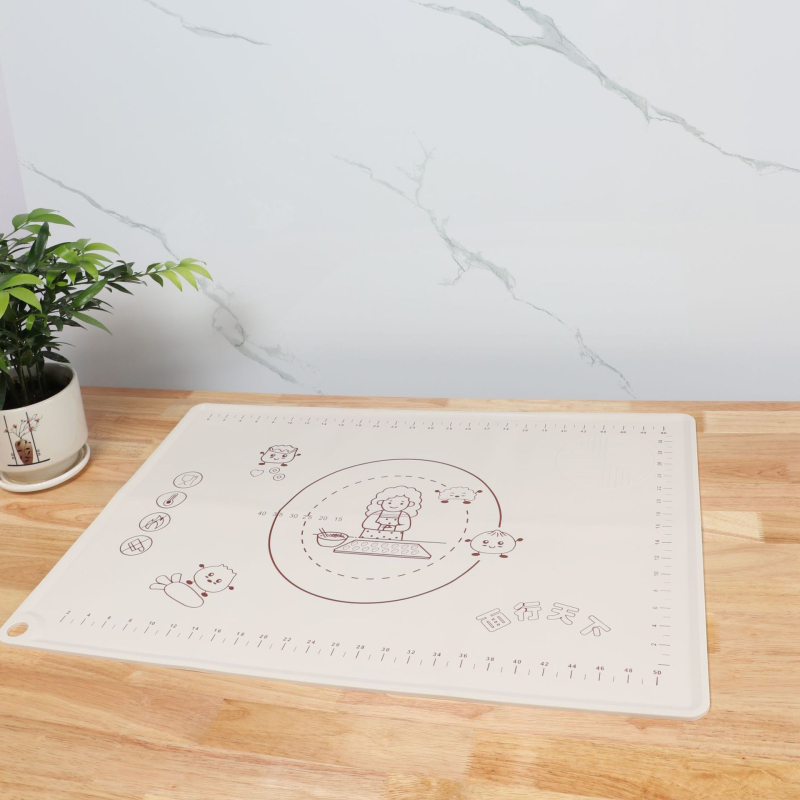 Covor din silicon pentru frământat aluat, uz casnic, placă de aluat, gros, 50×70 cm, ambalat într-o cutie transparentă
