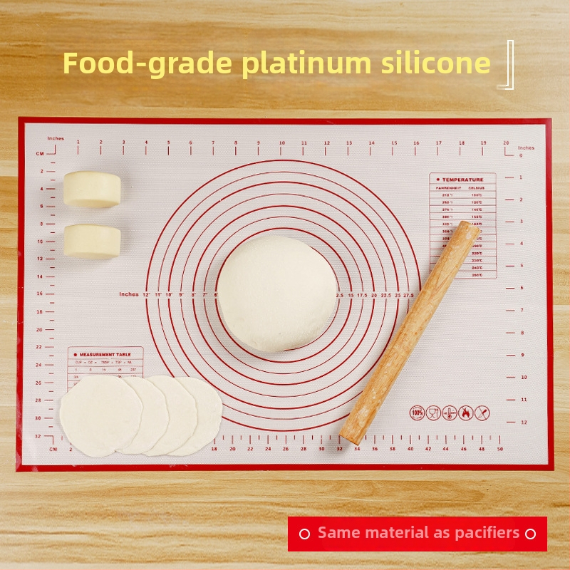 Covoraș mare din silicon pentru aluat de coacere, gros, antiaderent, antiderapant, rezistent la temperaturi ridicate, 600×400 mm