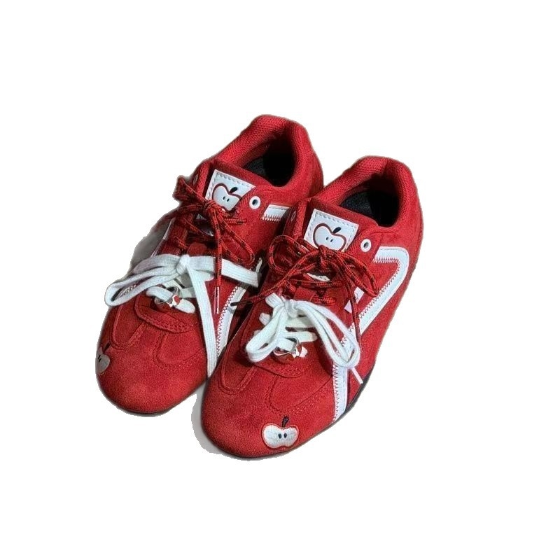 Xia Nuoxi ženske crvene sportske casual tenisice, svakodnevna upotreba, retro trkački stil, mekani đon