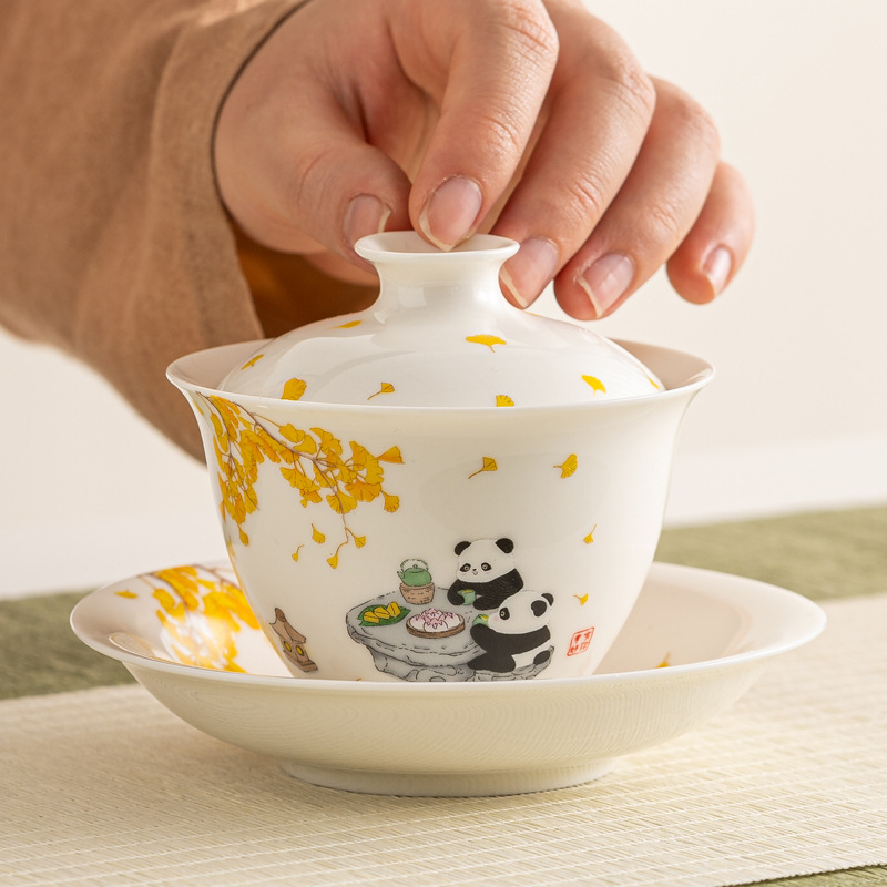 Set ceai gaiwan cu siglă personalizată