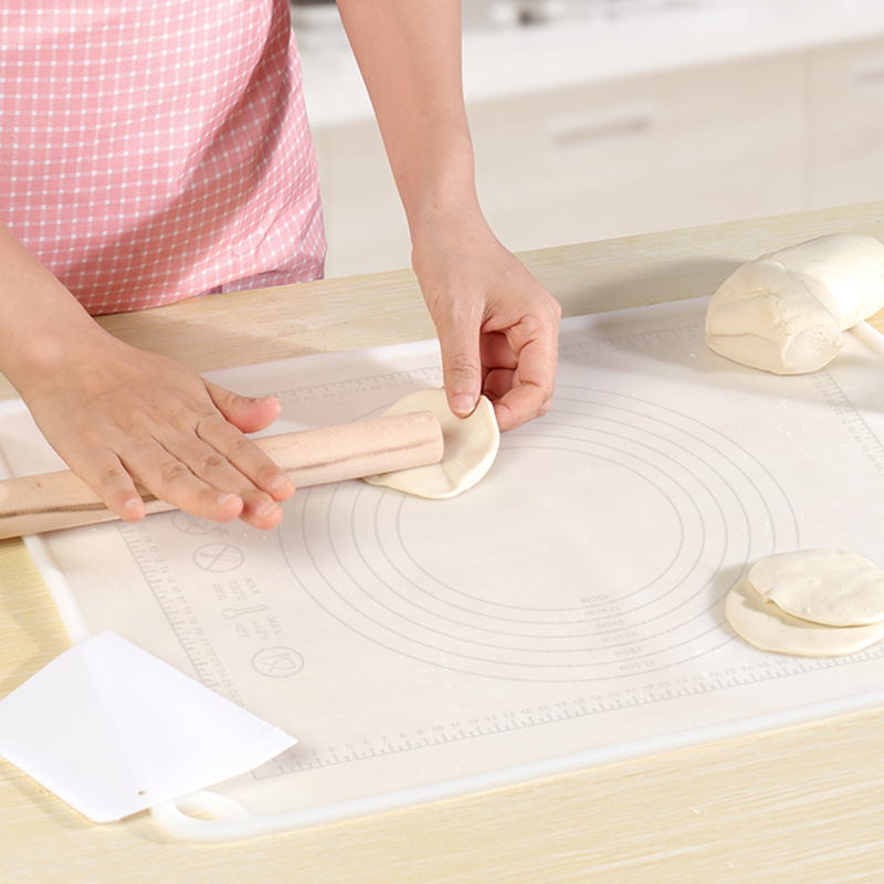Covoraș din silicon transparent pentru frământat aluat, de calitate alimentară, grosime aproximativ 6 mm, covoraș pentru coacere și întindere aluat
