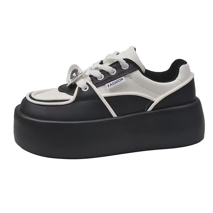 Γυναικεία λευκά sneakers με πλατφόρμα και παχιά σόλα, υψηλής ποιότητας, ευέλικτα, 2025 άνοιξη-φθινόπωρο
