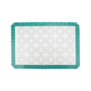 Covoraș mare din silicon pentru macarons, cu fibră de sticlă, antiaderent, ușor de curățat, cu marcaje de măsură, covoraș din silicon pentru frământat aluat