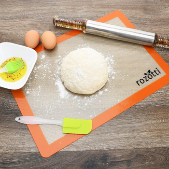 Covoraș din silicon cu fibră de sticlă, rezistent la temperaturi înalte, conform standardelor alimentare, covoraș pentru frământat aluat de pâine, grosime suplimentară