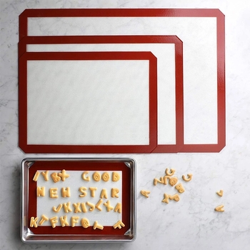 Covoraș de copt din silicon, 0,7 mm, de calitate alimentară, rezistent la temperaturi înalte, suprafață pentru frământat și tavă de copt din silicon