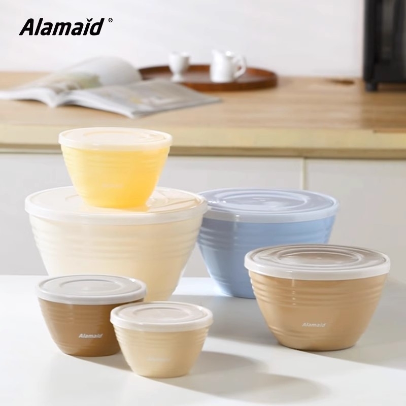 Alamaid set multifuncțional de boluri pentru mixare și coacere pentru uz casnic — mixarea ouălor și frământarea aluatului, spălarea legumelor și a salatelor, de calitate alimentară