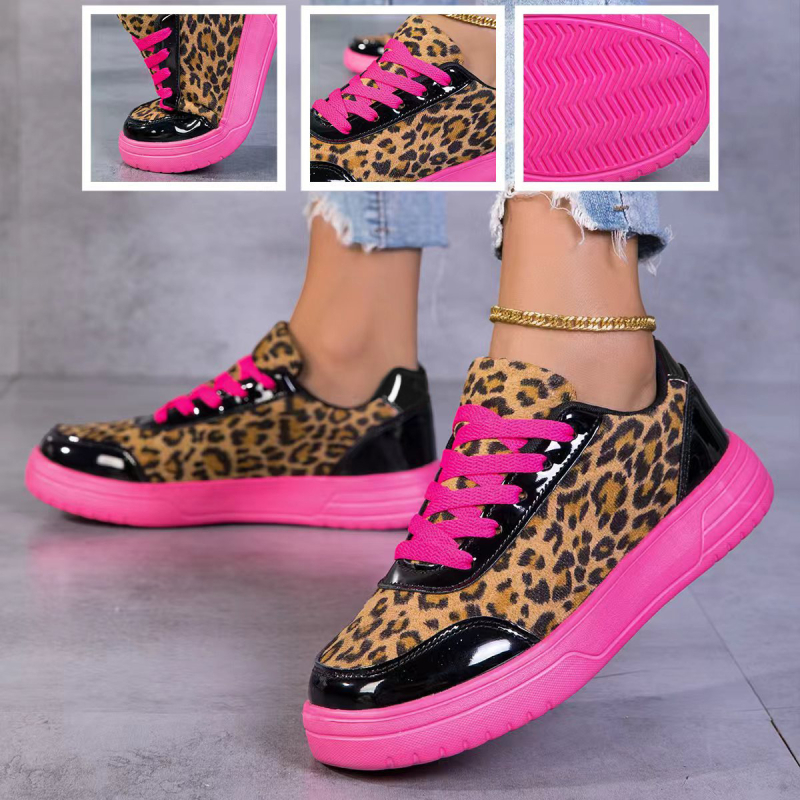 2025 nova moda u stilu fakultetskih casual tenisica s debelim potplatom, leopard uzorak, outdoor skateboard tenisice