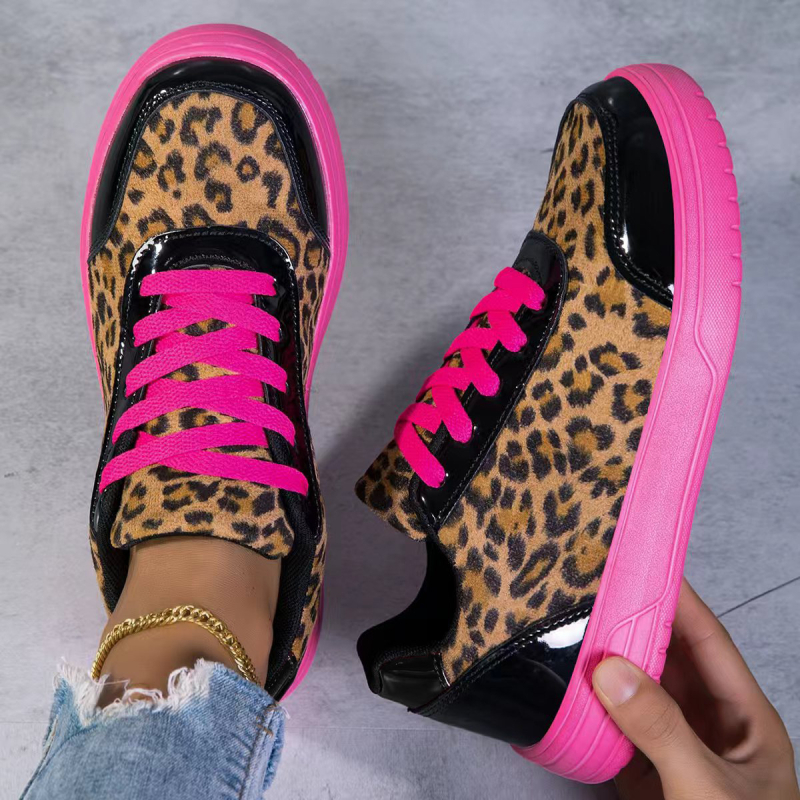 2025 nova moda u stilu fakultetskih casual tenisica s debelim potplatom, leopard uzorak, outdoor skateboard tenisice