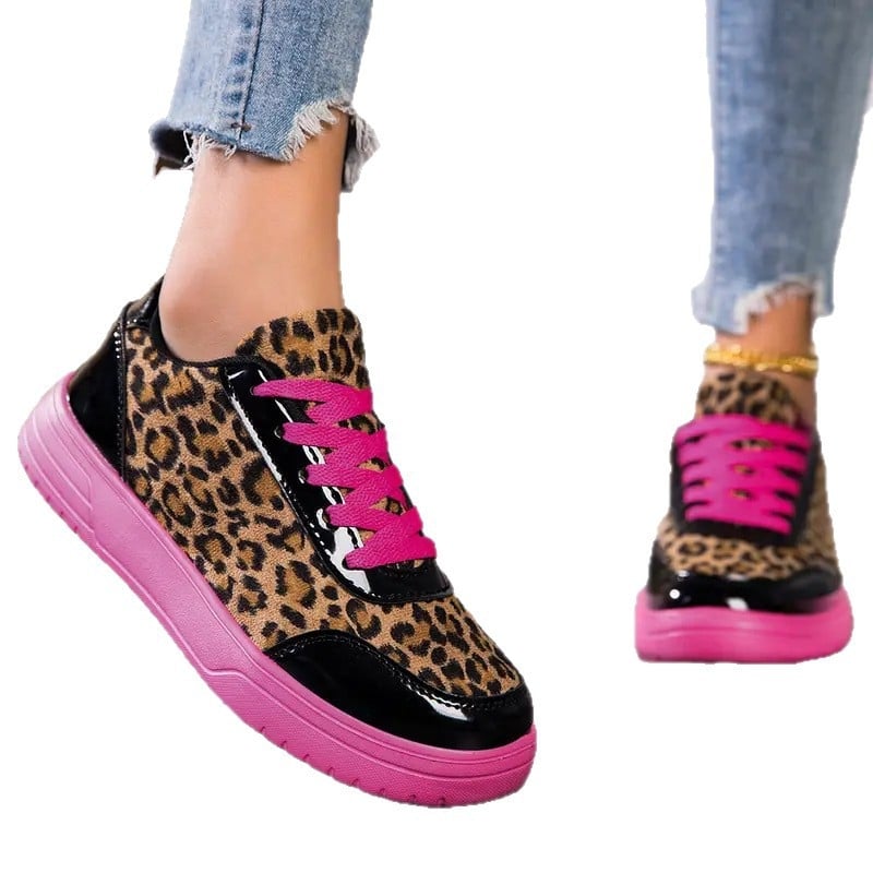 2025 nova moda u stilu fakultetskih casual tenisica s debelim potplatom, leopard uzorak, outdoor skateboard tenisice