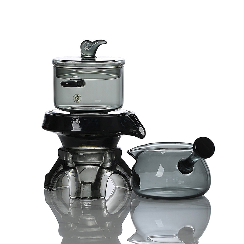 Ceainic din sticlă și set de ceai pentru fierbere pe aragaz, infuzor din borosilicat, stil retro, pentru 4 persoane.