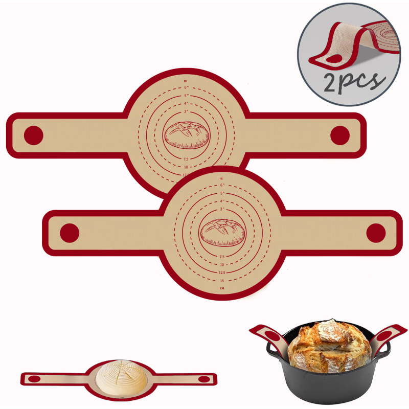 Covoraș de silicon Sourbread pentru coacere – covoraș antiaderent pentru frământat și dospit, cuptor, protecție împotriva arsurilor
