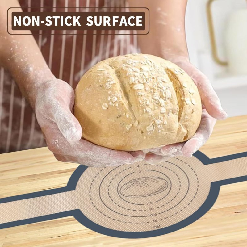 Covoraș de silicon Sourbread pentru coacere – covoraș antiaderent pentru frământat și dospit, cuptor, protecție împotriva arsurilor