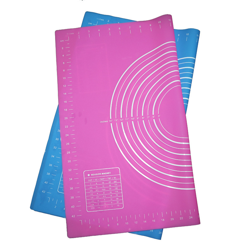 Covor din silicon antiaderent pentru aluat, mare, 60×50 cm, cu scară de măsurare, rezistent la temperaturi înalte