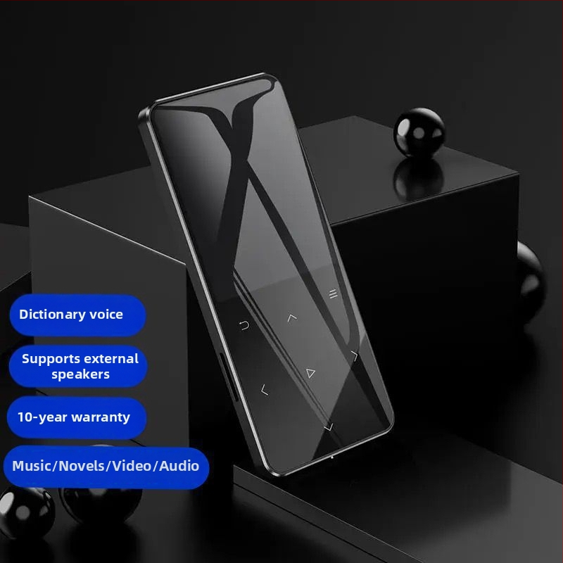 Bluetooth MP4 prehrávač s dotykovým displejom, malý prenosný MP3 prehrávač, Walkman štýl P3, čítač elektronických kníh, USB