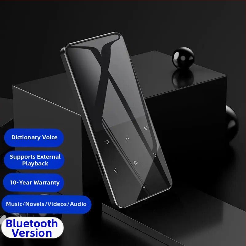 Bluetooth MP4 prehrávač s dotykovým displejom, malý prenosný MP3 prehrávač, Walkman štýl P3, čítač elektronických kníh, USB