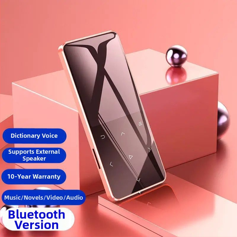 Bluetooth MP4 prehrávač s dotykovým displejom, malý prenosný MP3 prehrávač, Walkman štýl P3, čítač elektronických kníh, USB