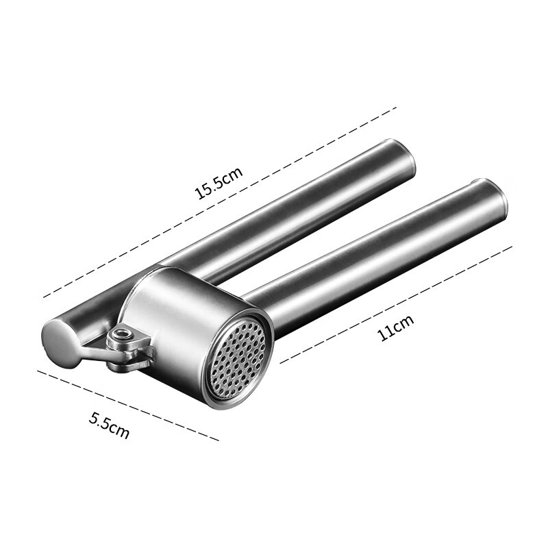 Presă manuală de usturoi din oțel inoxidabil, cu decojit – pentru pastă de usturoi