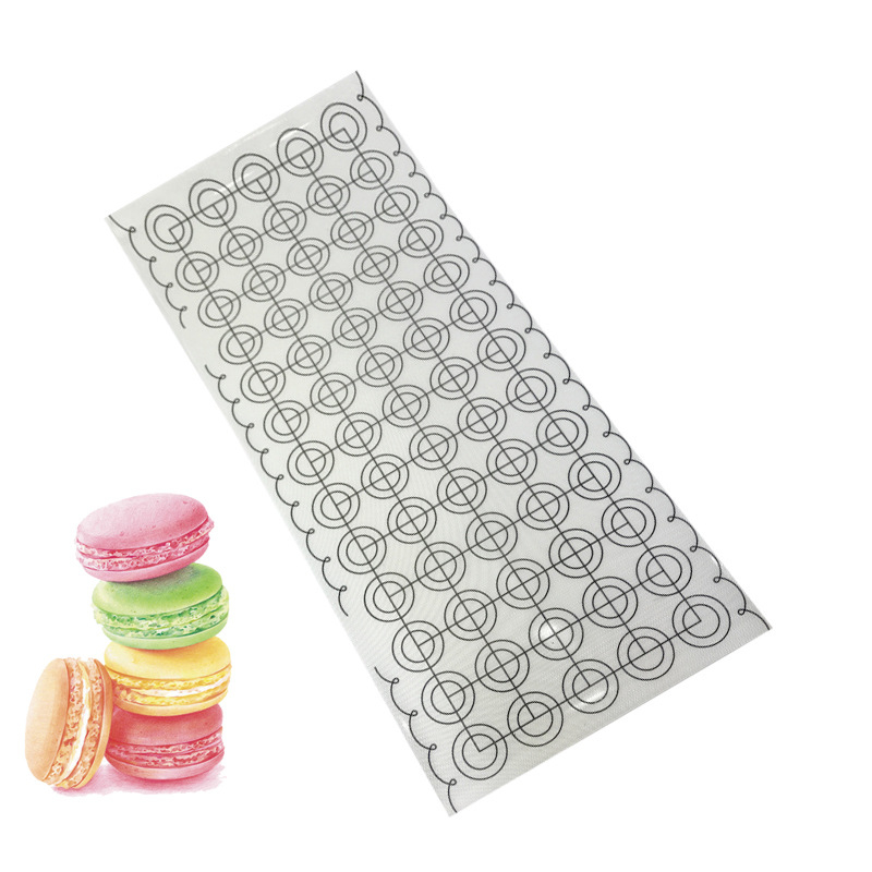 Covoraș siliconic pentru copt macarons, 60×26 cm, antiaderent, anti-alunecare, pentru întinderea aluatului