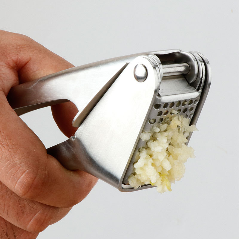 Presă de usturoi din oțel inoxidabil — zdrobitor manual pentru usturoi, un instrument de bucătărie