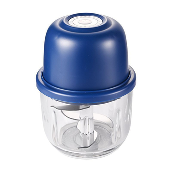 Presă electrică de usturoi cu două lame, recipient din plastic pentru uz casnic