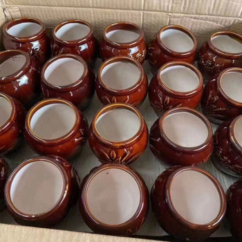 Mojar ceramic pentru usturoi, zdrobitor manual, stil nostalgic