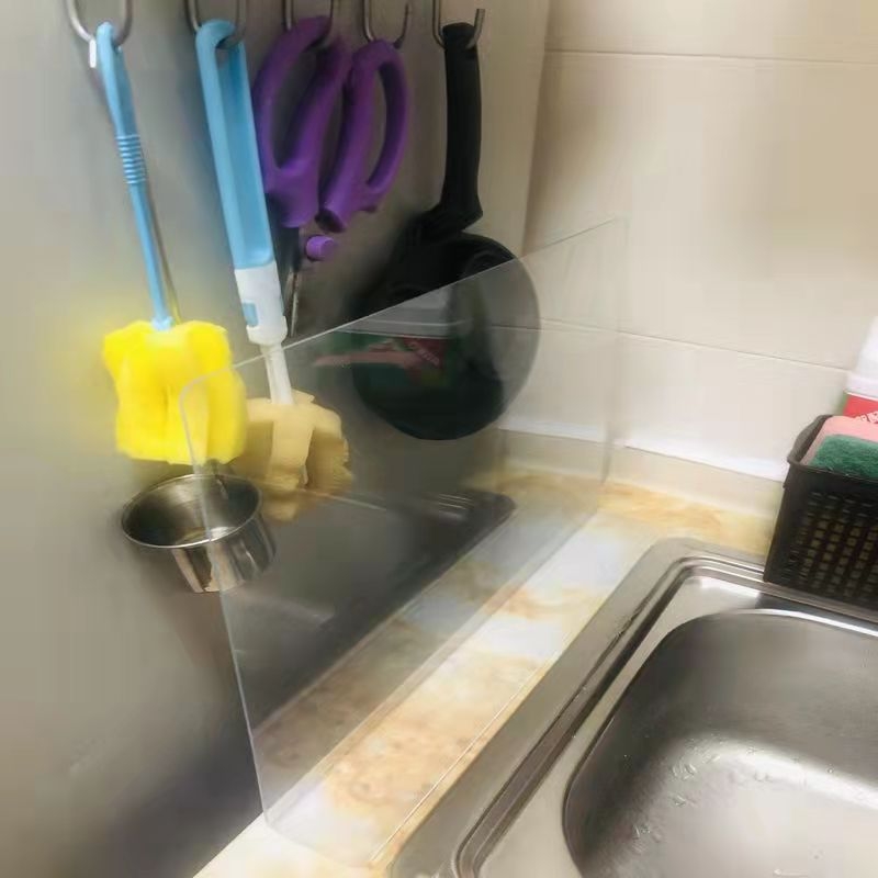 Protecție transparentă din plastic pentru chiuvetă, anti-stropire