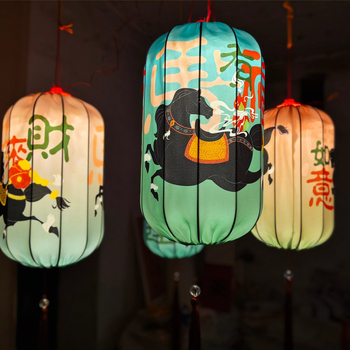 Fanar metalic exterior rezistent la apă, în stil chinezesc modern și artă națională, decor pentru festivaluri și piețe