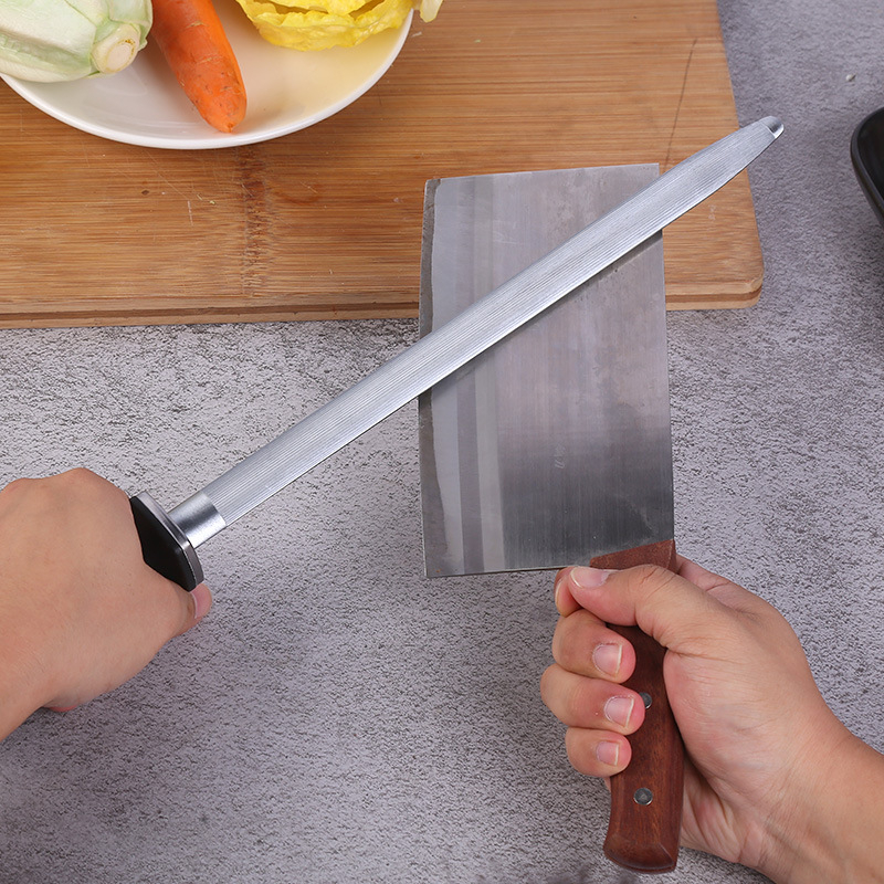 Bară plată de ascuțire din oțel aliat, 12 inch, unealtă de ascuțit manual pentru cuțite