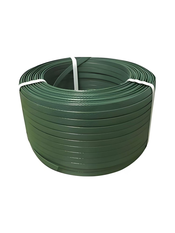 Bandă de ambalare PP verde, lucrată manual, întărită și groasă