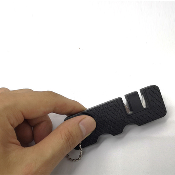 Ascuțitor ceramic pentru cuțite, piatră de ascuțit multifuncțională, compactă, portabilă, pentru cuțite de bucătărie și foarfece, manual