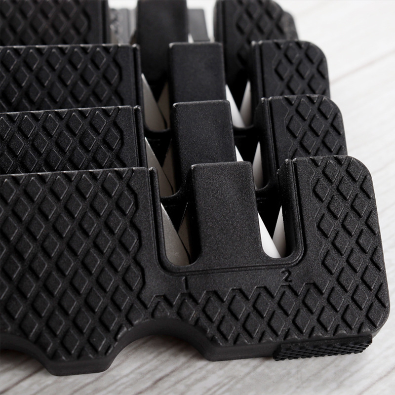 Ascuțitor ceramic pentru cuțite, piatră de ascuțit multifuncțională, compactă, portabilă, pentru cuțite de bucătărie și foarfece, manual