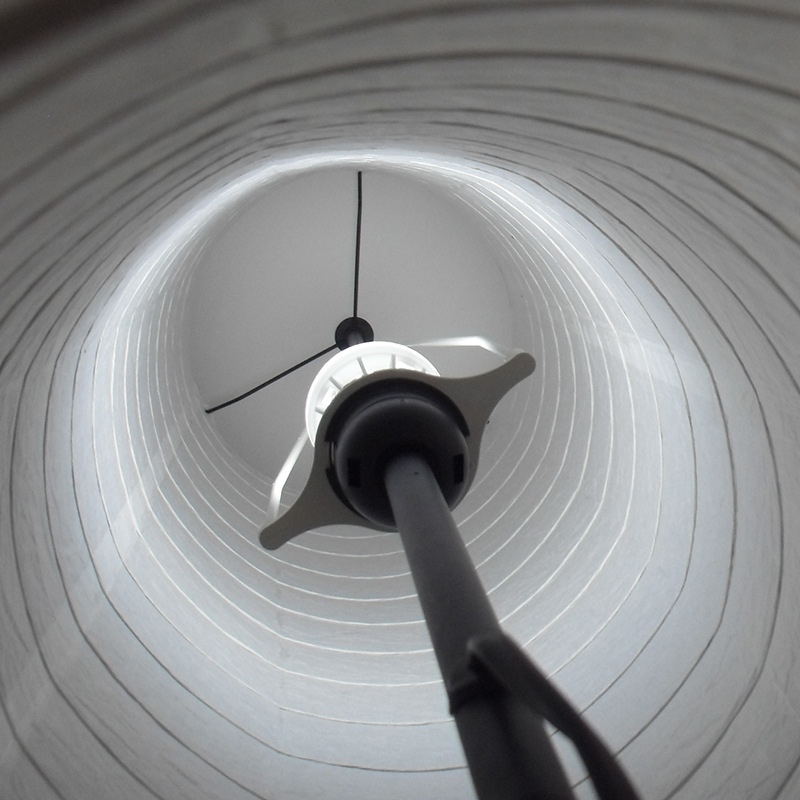 Lampă de podea din hârtie, stil european modern, design creativ și simplu, Helmo Nordic, pentru living, dormitor sau birou, iluminare ambientală.