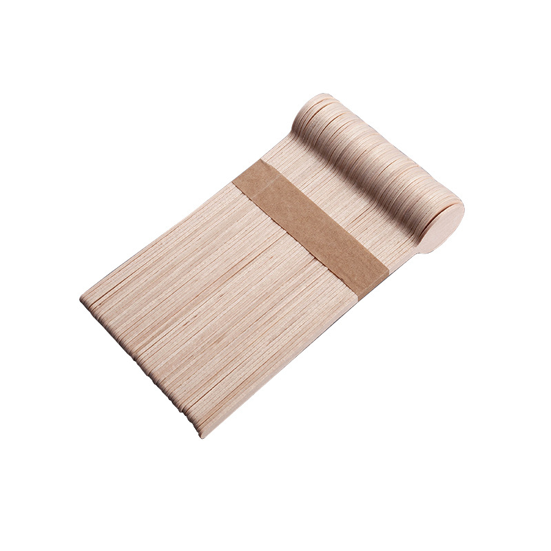 Bastoane de cafea din lemn, de unică folosință, cu cap rotund, lungimi 150/160/180 mm, imprimat cu logo, ambalate individual